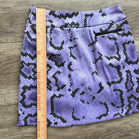 Jamie Sadock Purple Snakeskin Skirt 4 y2k Golf Tennis Party Snake Mini - Picture 5 of 5